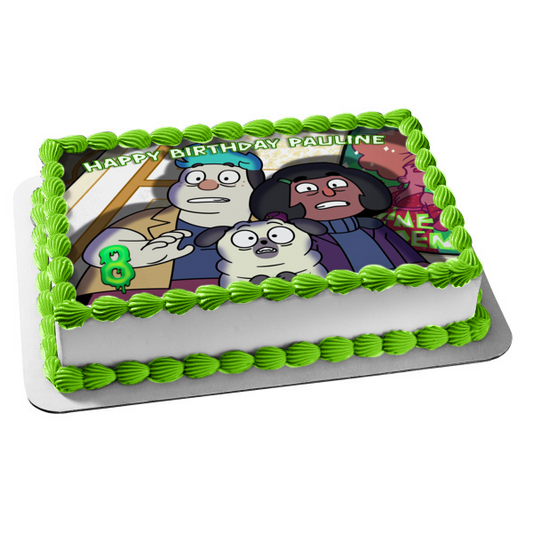 Dead End Paranormal Park  Norma Pugsley Squeamish and Barney Edible Cake Topper Image ABPID56506