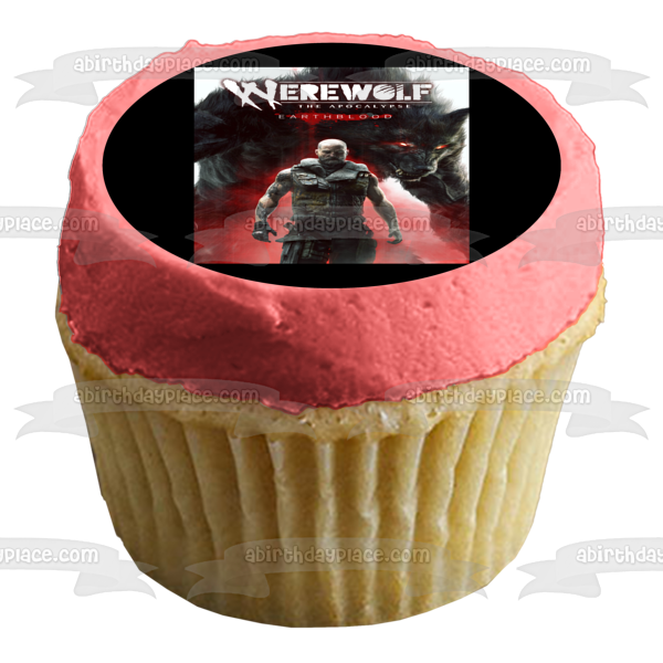 Werewolf: The Apocalypse-Earthblood Game Cover Cahal Edible Cake Topper Image ABPID53988