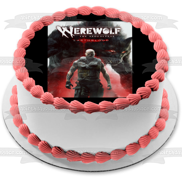 Werewolf: The Apocalypse-Earthblood Game Cover Cahal Edible Cake Topper Image ABPID53988