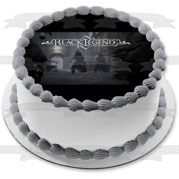 Black Legend Horror Video Game Edible Cake Topper Image ABPID53993