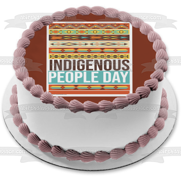 Indigenous People Day Tribal Tapestry Edible Cake Topper Image ABPID54279