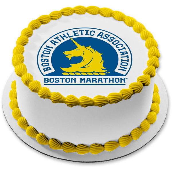 Boston Marathon Logo Edible Cake Topper Image ABPID54284