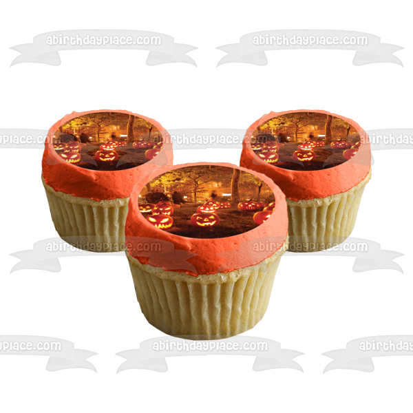 Jack-O-Lanterns Edible Cake Topper Image ABPID54324