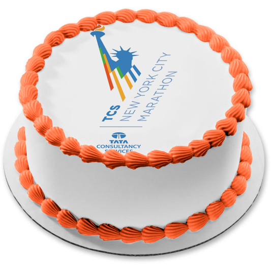 New York City Marathon Logo Edible Cake Topper Image ABPID54342