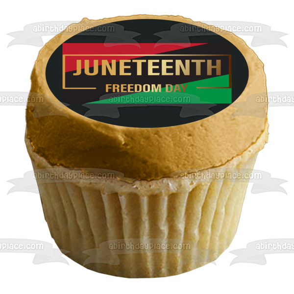 Juneteenth Freedom Day Edible Cake Topper Image ABPID54106