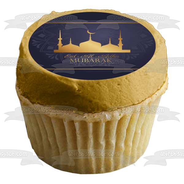 Eid Al-Adha Mubarak Edible Cake Topper Image ABPID54132