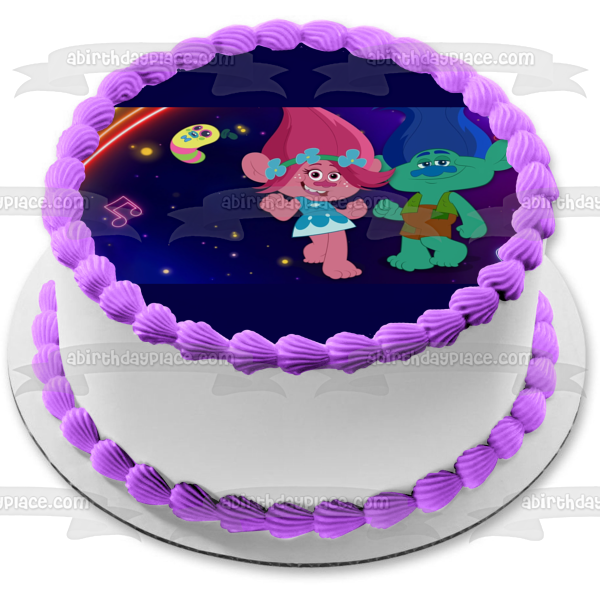 Trolls: Trolls Topia Poppy Branch Mr. Dinkles Edible Cake Topper Image ABPID54375