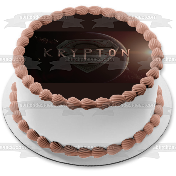 Krypton Superman's Logo Edible Cake Topper Image ABPID54417