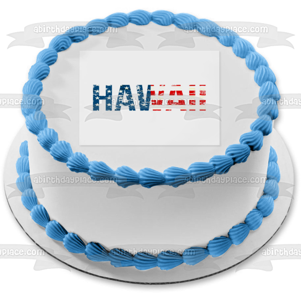 Happy Hawaii Statehood Day Edible Cake Topper Image ABPID54174