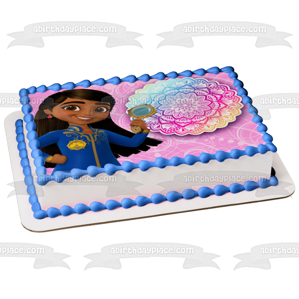Mira Royal Detective Mandala Photo Frame Edible Cake Topper Image ABPID56538