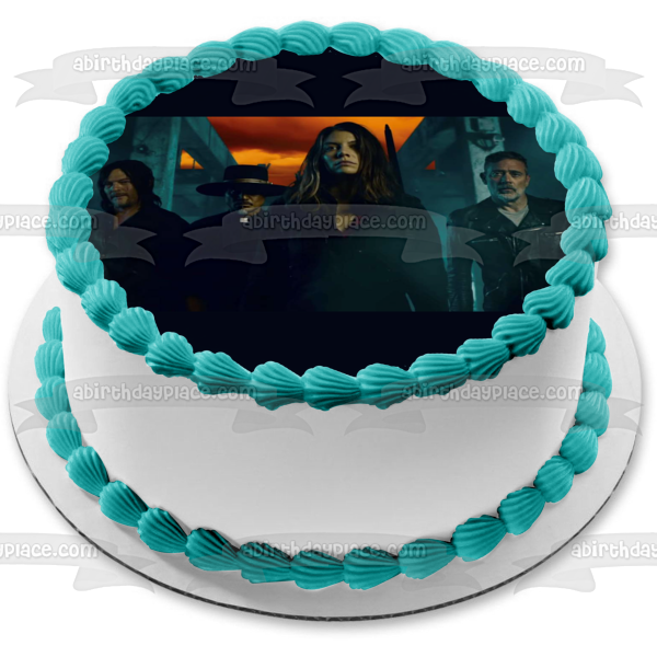 The Walking Dead Maggie Daryl Negan Father Gabriel Edible Cake Topper Image ABPID54429