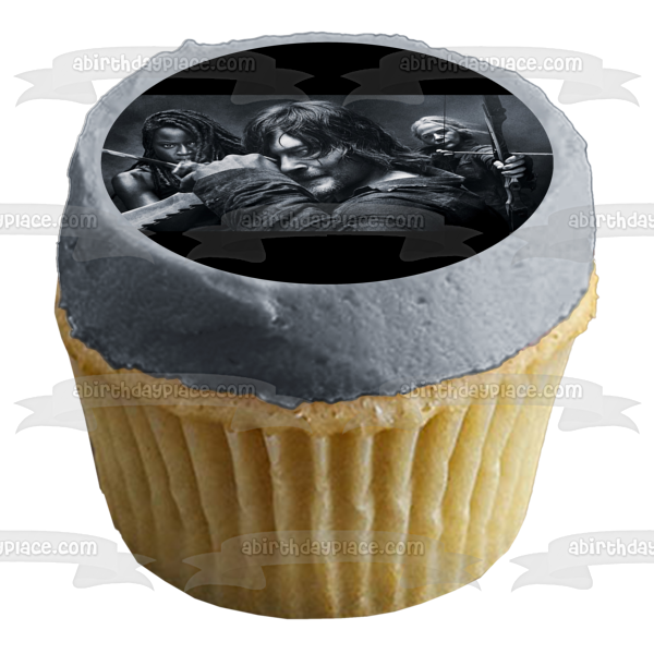 Imagen comestible para tarta de Daryl Michone Carol de The Walking Dead ABPID54444 