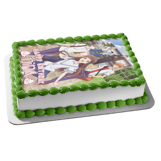 Fruits Basket Furuba Cast Poster Yuki Kyo Tohru Shigure Arisa Saki Edible Cake Topper Image ABPID56534