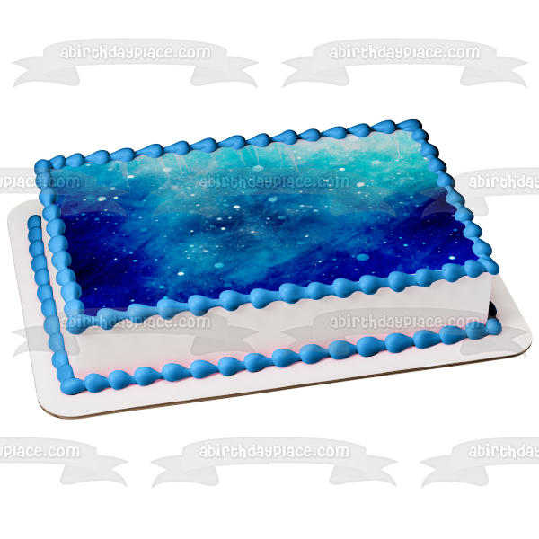 Winter Ice Monogram Customizable Edible Cake Topper Image ABPID56544