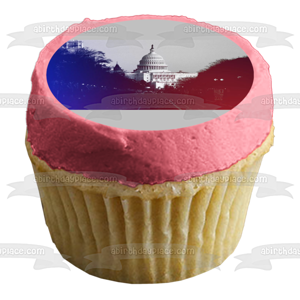 Happy Inauguration Day the White House Edible Cake Topper Image ABPID56554