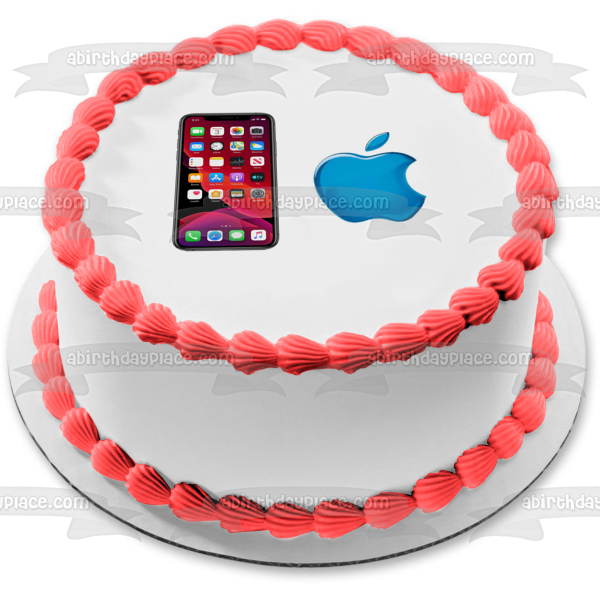Apple I Phone Edible Cake Topper Image ABPID56551