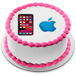 Apple I Phone Edible Cake Topper Image ABPID56551