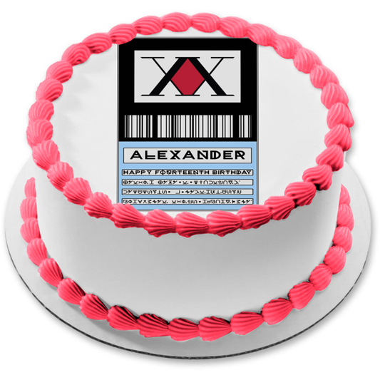 Hunter X Hunter Hunter License Customizable Edible Cake Topper Image ABPID56607