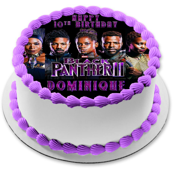 Black Panther 2 Cast Ramonda Erik Shuri M'Baku Nakia Edible Cake Topper Image ABPID56562