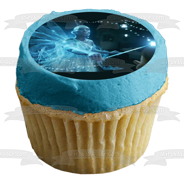 Pinocchio Blue Fairy Wish Upon a Star Edible Cake Topper Image ABPID56615