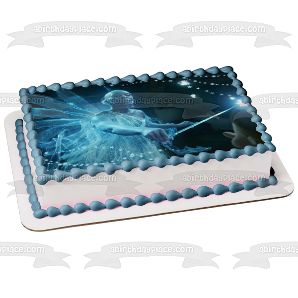 Pinocchio Blue Fairy Wish Upon a Star Edible Cake Topper Image ABPID56615
