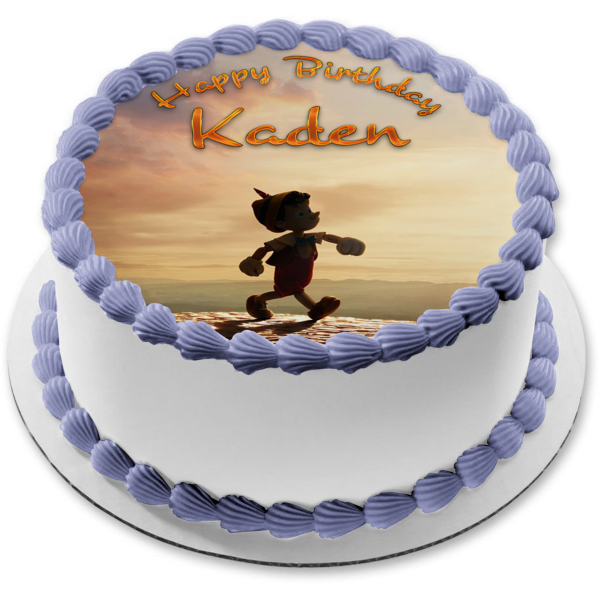 Pinocchio on a Journey Edible Cake Topper Image ABPID56620