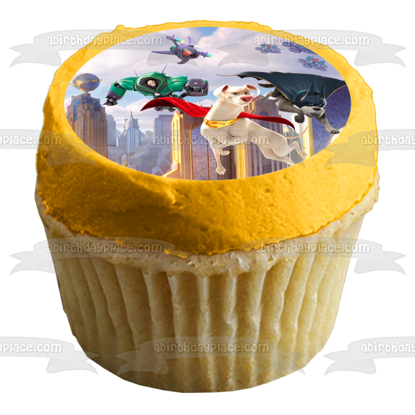 DC League of Super Pets Lex Luthor Krypto Bat-Hound the Daily Planet Edible Cake Topper Image ABPID56576