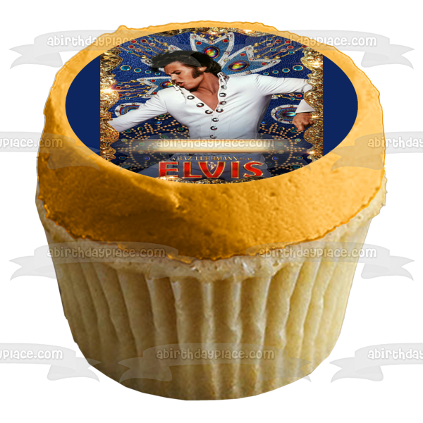Elvis Movie 2022 Air Guitar Poster Edible Cake Topper Image ABPID56581