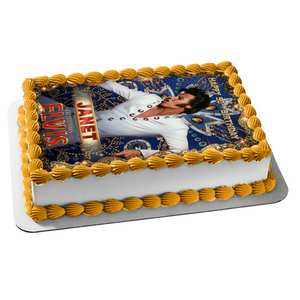 Elvis Movie 2022 Air Guitar Poster Edible Cake Topper Image ABPID56581
