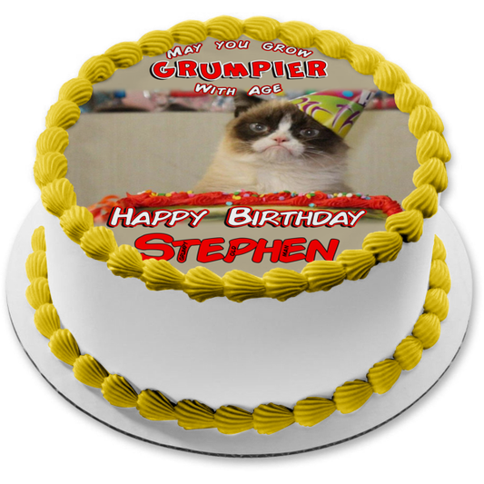 Gato gruñón: ¿Puedes volverte más gruñón con la edad? Imagen comestible para decoración de tarta ABPID56586 