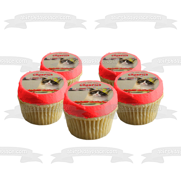 Grumpy Cat May You Grow Grumpier with Age Edible Cake Topper Image ABPID56587