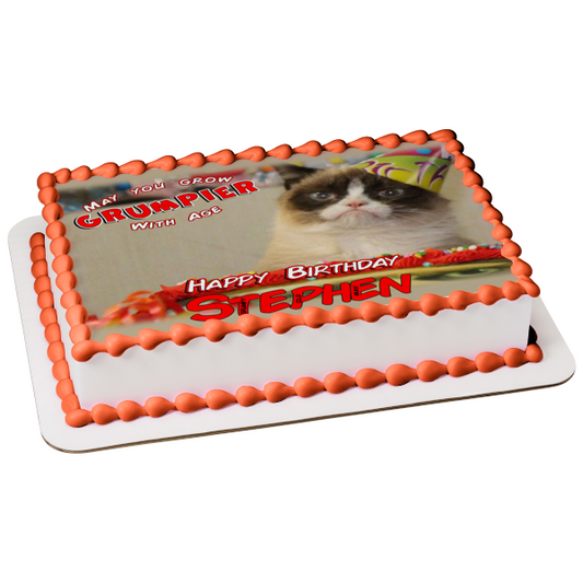 Gato gruñón: ¿Puedes volverte más gruñón con la edad? Imagen comestible para decoración de tarta ABPID56587 