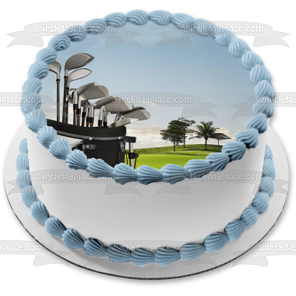 Golf Irons Bag Customizable Edible Cake Topper Image ABPID56671