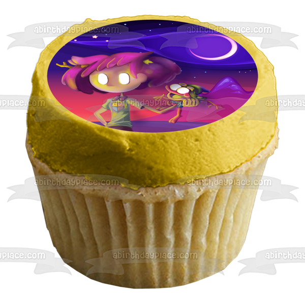 Birthday Buddies Inspired by Amphibia Anne and Sprig Edible Cake Topper Image ABPID56694