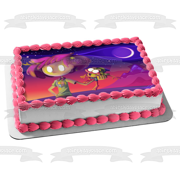 Birthday Buddies Inspired by Amphibia Anne and Sprig Edible Cake Topper Image ABPID56694