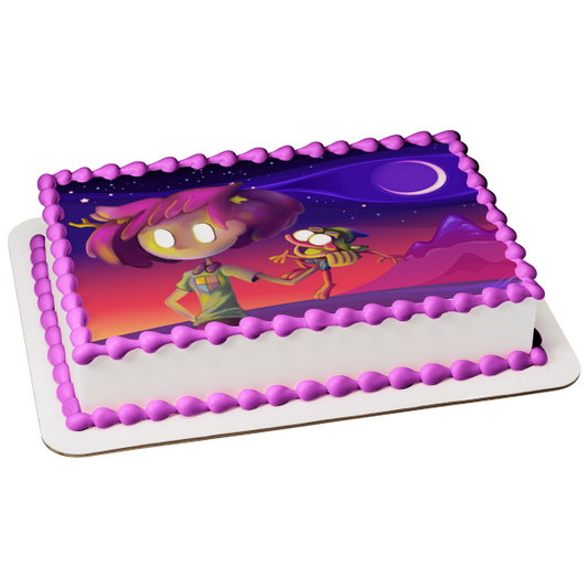 Birthday Buddies Inspired by Amphibia Anne and Sprig Edible Cake Topper Image ABPID56694