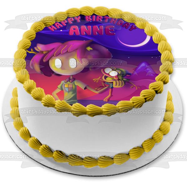 Birthday Buddies Inspired by Amphibia Anne and Sprig Edible Cake Topper Image ABPID56694