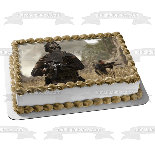 Call of Duty: Modern Warfare Ghost Edible Cake Topper Image