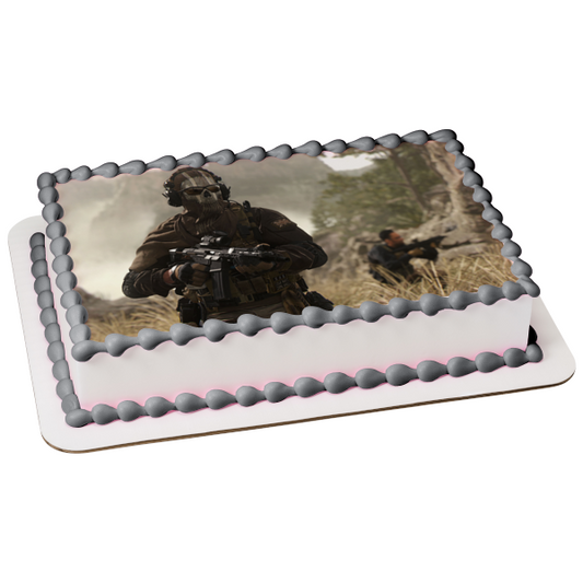 Call of Duty Modern Warfare 2 Ghost Edible Cake Topper Image ABPID56700