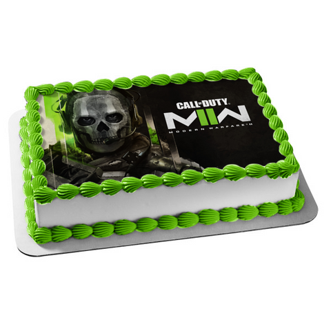 Call of Duty Modern Warfare 2 Ghost Edible Cake Topper Image ABPID56705