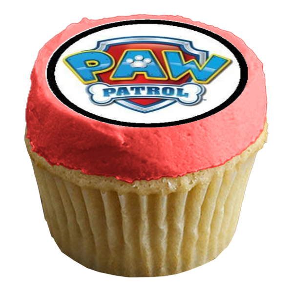 Paw Patrol Logo Chase Everest Tracker Skye Zuma Marshall Rocky Ryder and Rubble Edible Cupcake Topper Images ABPID03724