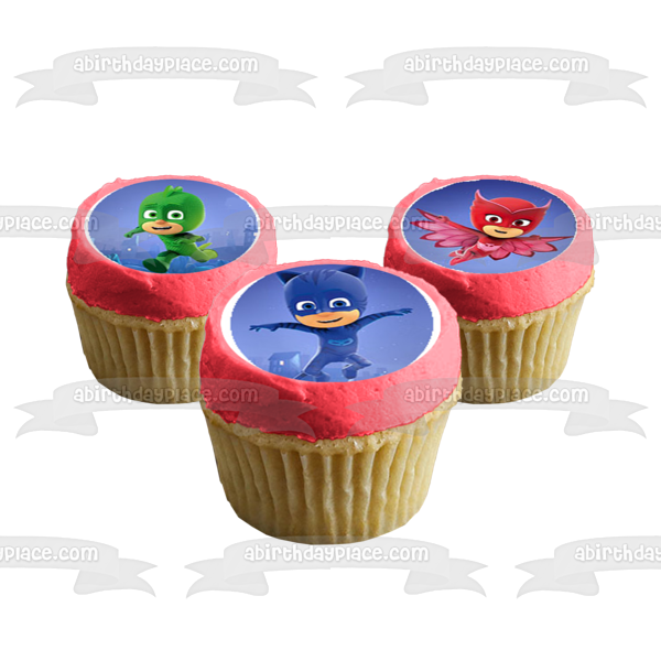 Pj Masks Amaya Connor and Greg Edible Cupcake Topper Images ABPID05045