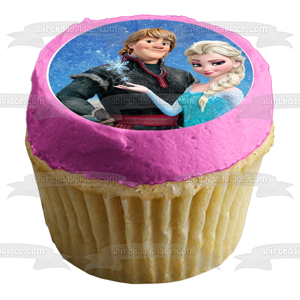 Frozen Anna Elsa Hans Olaf and Kristoff Edible Cupcake Topper Images ABPID05331
