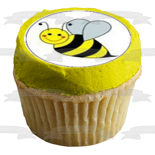 Bumblebees Assorted Cartoon Bees Edible Cupcake Topper Images ABPID08014