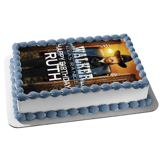 Walker Texas Ranger Sunset Chuck Norris Edible Cake Topper Image ABPID12990