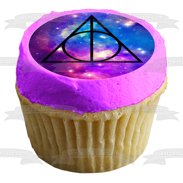 Harry Potter and the Deathly Hallows Symbols Edible Cupcake Topper Images ABPID14811