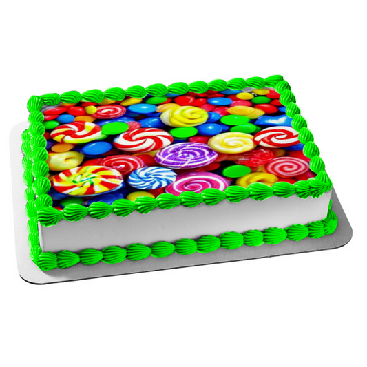 Happy Halloween Assorted Candy Edible Cake Topper Image ABPID56720
