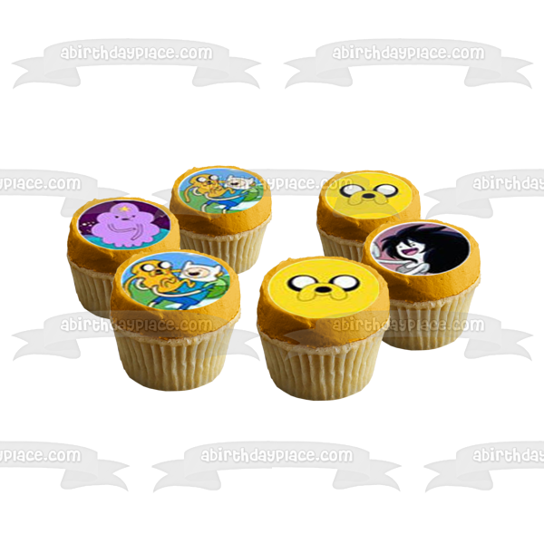 Adventure Time Princess Bubblegum Marceline the Vampire BMO Ice King Finn Jake the Dog Lumpy Space Princes Edible Cupcake Topper Images ABPID51363
