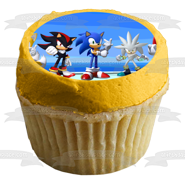 Sonic the Hedgehog Knuckles Tails Shadow and Silver Edible Cake Topper Image ABPID53626