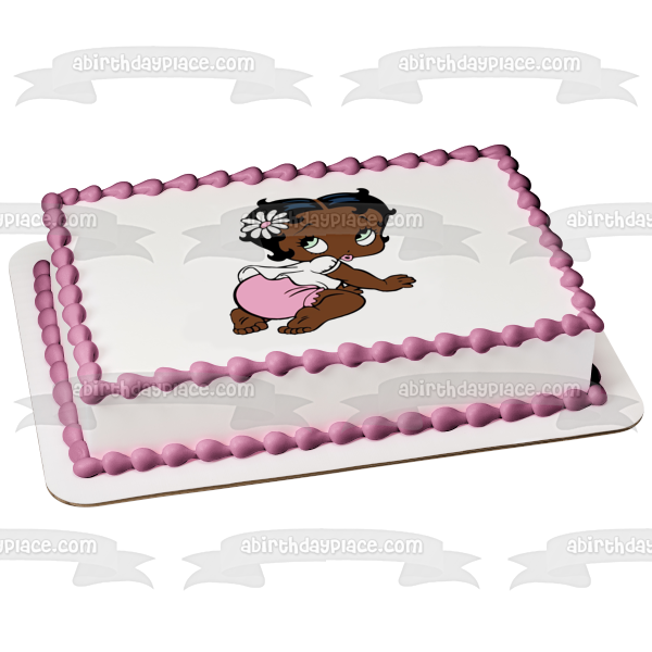 Baby Boop Crawling Edible Cake Topper Image ABPID56767